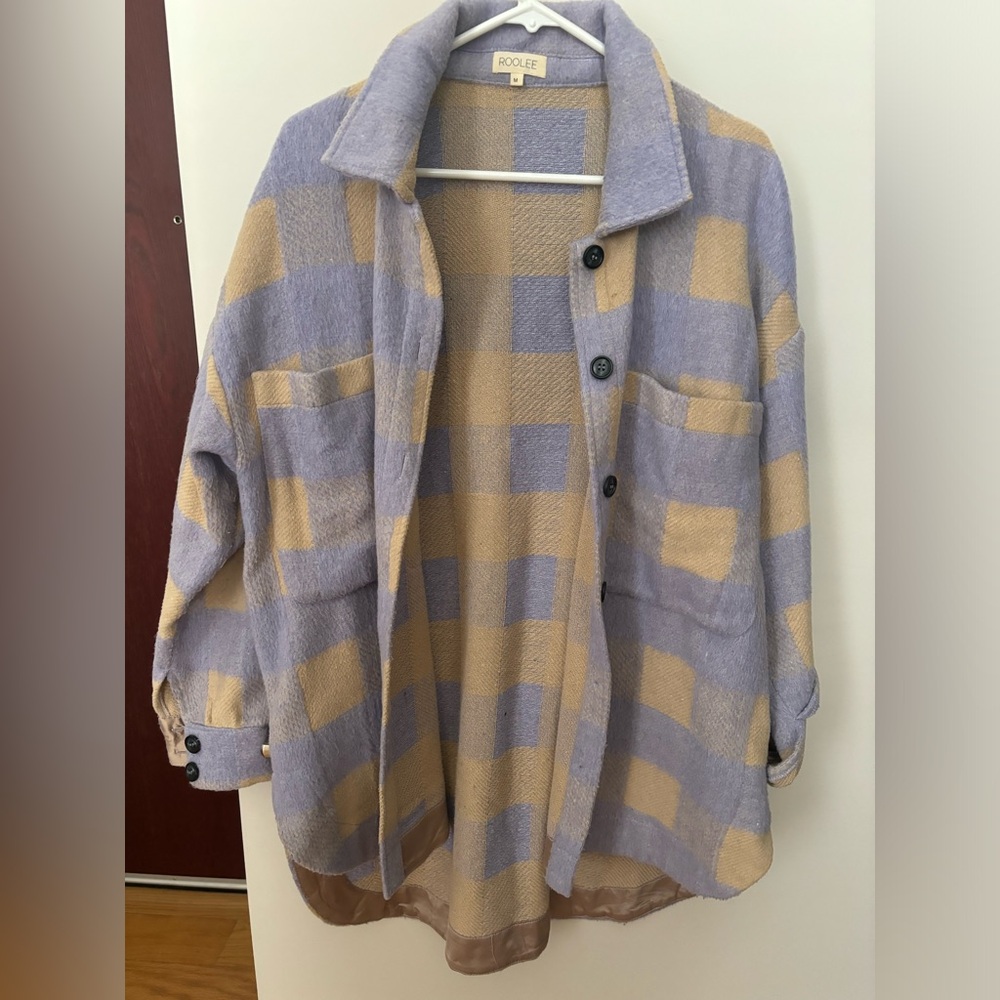 ROOLEE Purple & Tan shacket